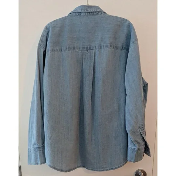 NWT One Wednesday Jilly Box Chambray Shirt - Picture 4 of 5